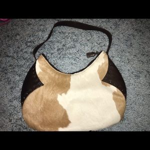 Paolo Masi cow patterned and textured handbag.